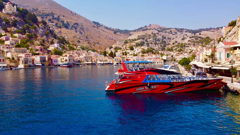From Faliraki: High Speed Boat to Symi and St. George’s Bay - Arriving in Symi Town