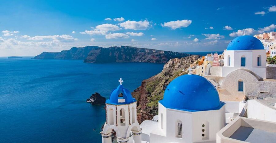 From Heraklion/Crete: Santorini Island Guided Day Trip - The optional volcano and hot springs boat trip