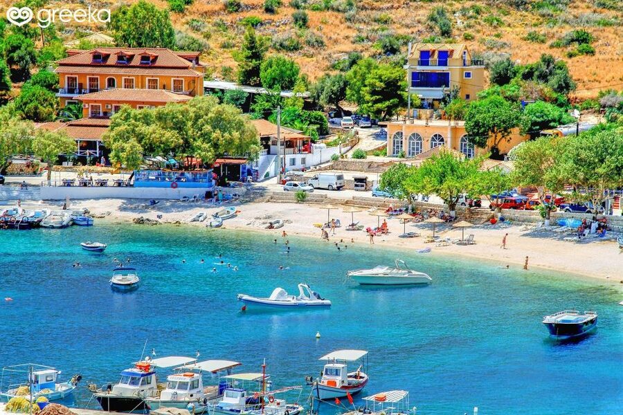 From Kefalonia: Blue Cave Boat Cruise & Shipwreck Photo Stop - Mounda Beach and the main swimming break