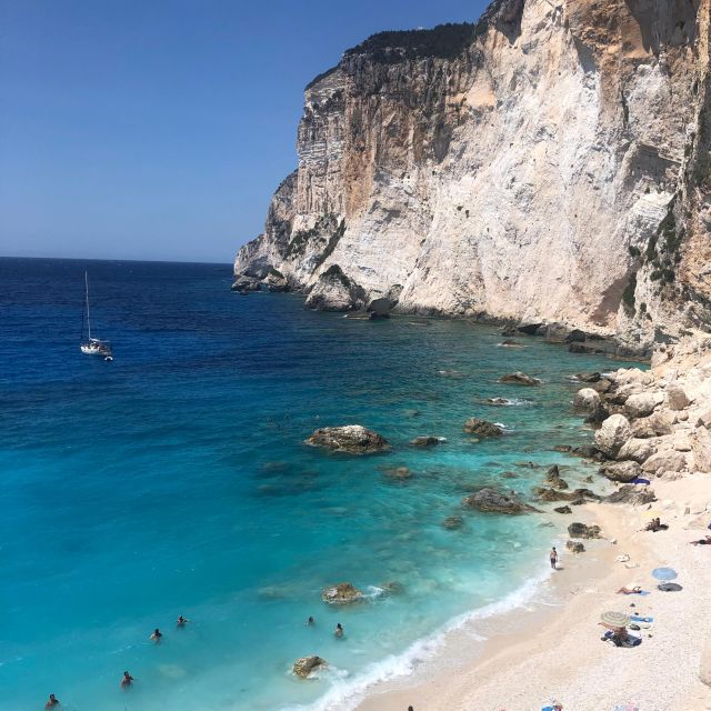 From Lefkimmi: Paxos, Antipaxos & Blue Caves Boat Tour - The Blue Caves viewed from the boat