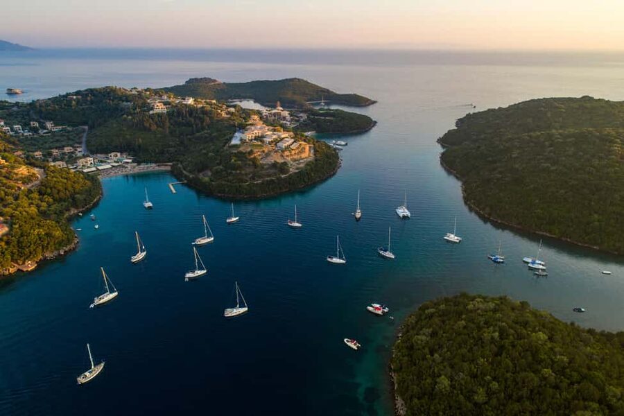 From Lefkimmi: Syvota, Blue Lagoon and Cave Sunset Cruise - The ride from Lefkimmi to Sivota