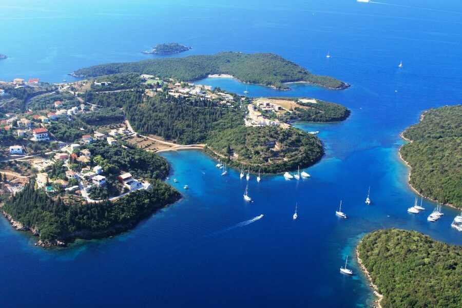 From Lefkimmi: Syvota, Blue Lagoon and Cave Sunset Cruise - Sivota village, food, and shopping