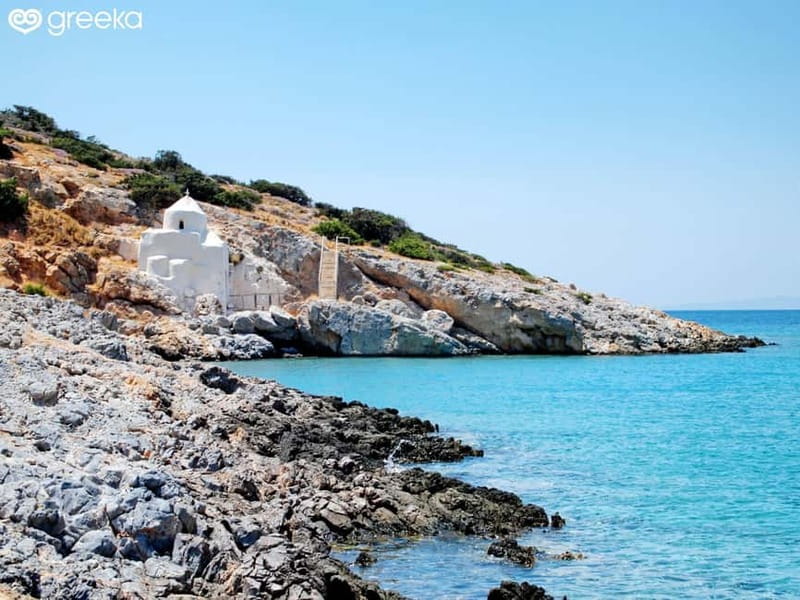 From Naxos: Koufonisia Boat Cruise and Rina's Cave w/ Lunch - Sailing west from Agia Anna