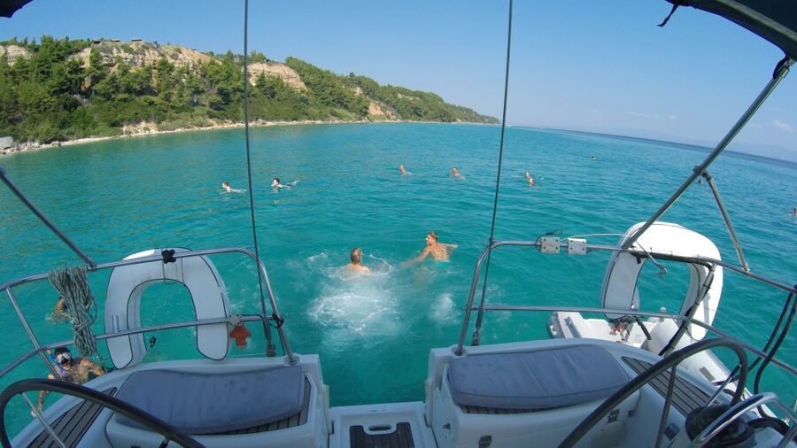 From Nea Fokea: Chalkidiki 6-Hour Cruise by Sailing Boat - What the 6.5-hour schedule feels like