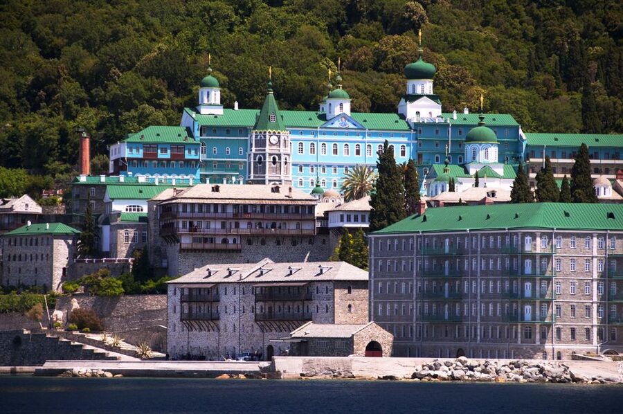 From Ouranoupolis: Cruise to Mount Athos Monasteries - The monasteries seen from offshore