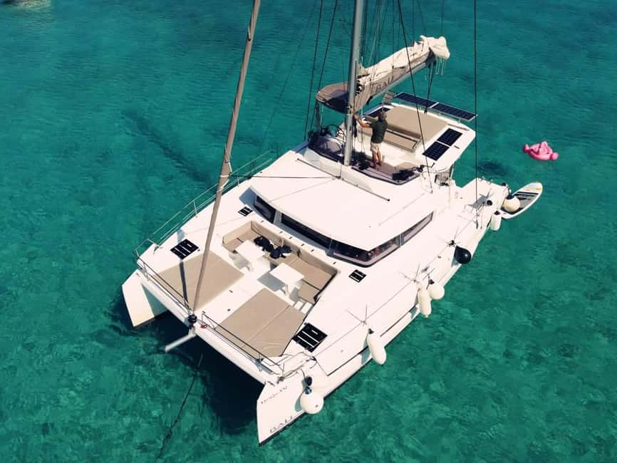 From Panormo: Luxe All-Inclusive Catamaran Cruise with Lunch - Sailing from Panormo toward Bali Bay