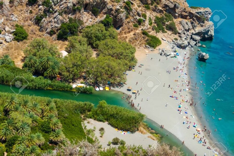 From Rethymno/Chania: Day Trip to Preveli Palm Beach - Preveli Beach, the palm forest, and the cold river