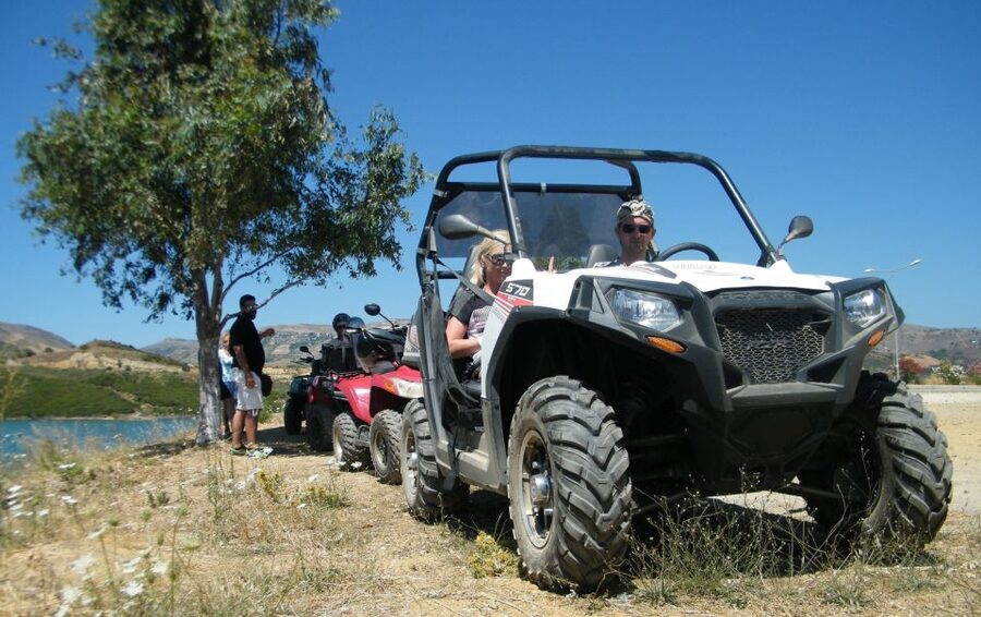From Rethymno: Half-Day Off-Road Buggy Safari - Coffee above Potami lake at Gidospito