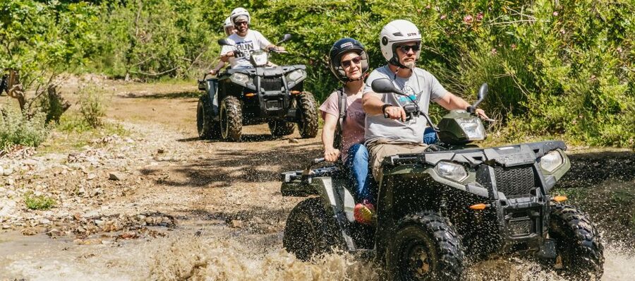 From Rethymno: Half-Day Quad Bike Safari - The summit stop and wide views over Crete
