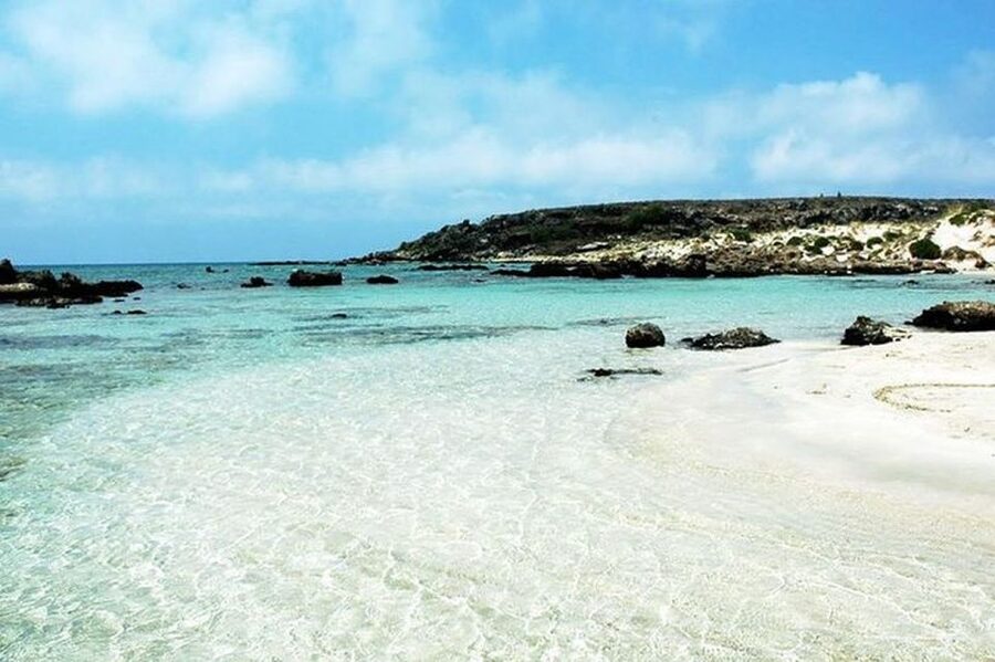 From Rethymno/Kavros: Elafonisi Island Pink Sand Beach Tour - The long bus ride from Rethymno to the southwest