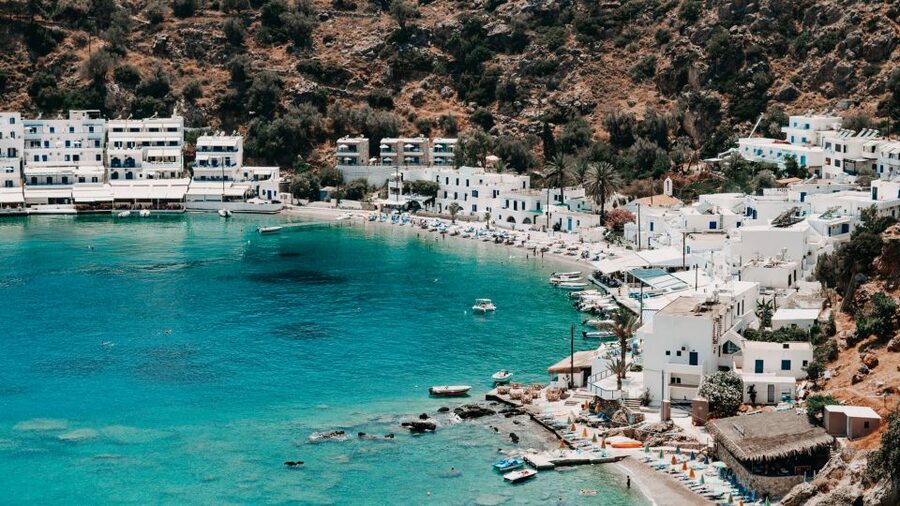 From Rethymno: Loutro Day Trip by Boat - Eating Cretan food beside the sea