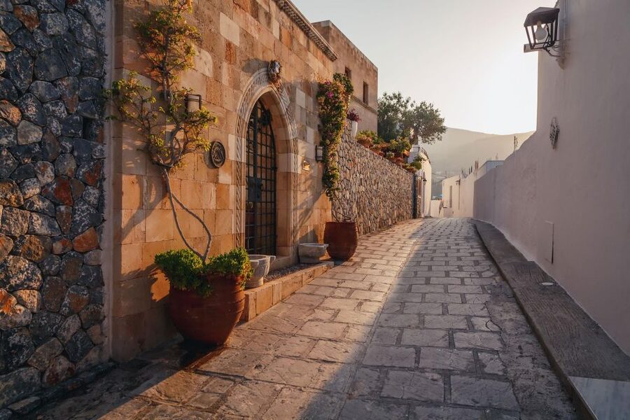 From Rhodes City: Evening Bus Trip To Lindos - Panagia Church and the village after sunset