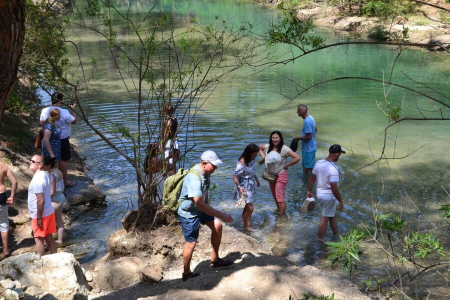 From Rhodes: Lindos and 7 Springs Valley Bus Tour - Seven Springs, where the tunnel is the real attraction