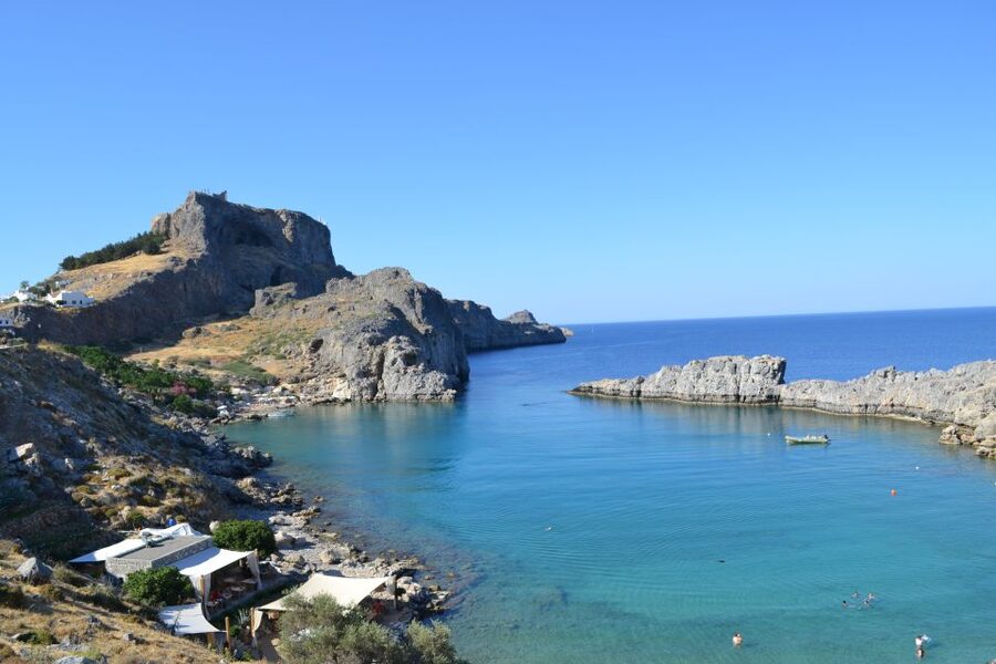 From Rhodes: Lindos and 7 Springs Valley Bus Tour - Fitting in the beach with the ruins