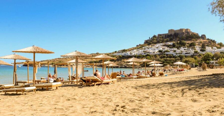 From Rhodes: Lindos Round-Trip Bus Transfer with Free Time - Arriving at Krana Square and finding the village