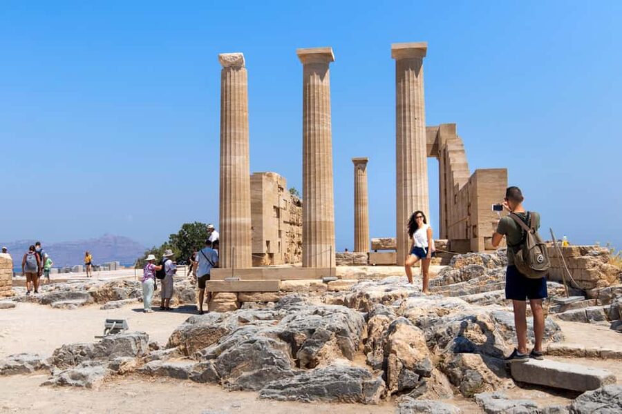 From Rhodes Town: Day Trip to Lindos - How the free map and driver briefing help