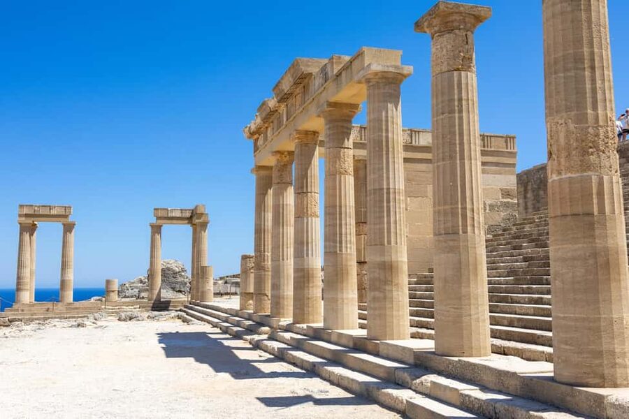 From Rhodes Town: Day Trip to Lindos - Arriving at the central parking lot