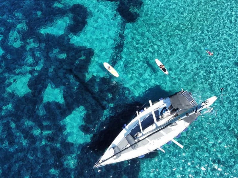 From Skiathos Marina: Yacht Sailing Day Trip with Lunch - South Skopelos beaches by boat