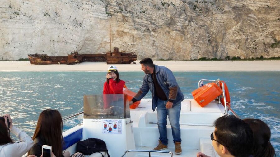 From St.Nikolaos: Boat Cruise to Navagio Beach & Blue Caves - The run to Navagio Beach