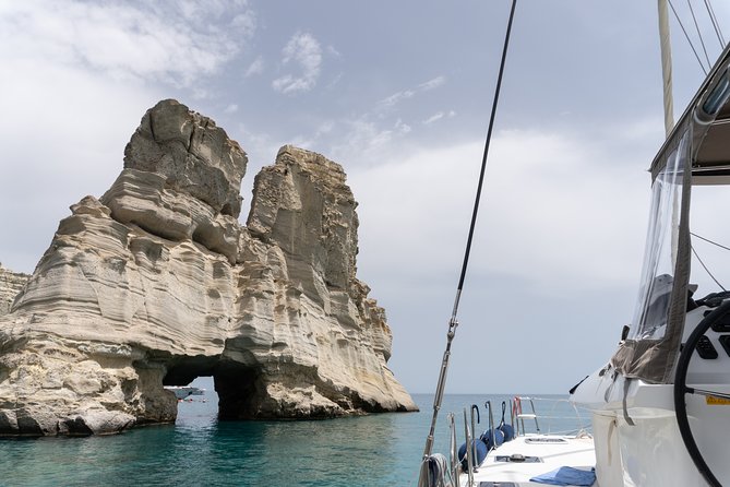 Full-Day Small-Group Cruise in Milos & Poliegos with Lunch - Gerakas Beach, hot water, and the main Greek barbecue