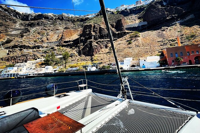Half Day Premium Catamaran Cruise in Santorini including Oia - Thirassia, lunch, and the most relaxed stop
