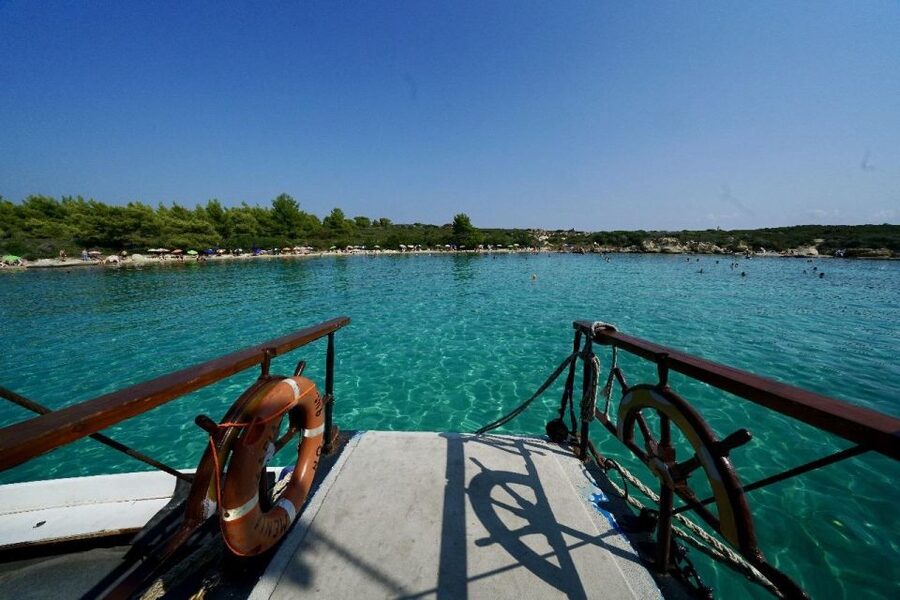 Halkidiki: Blue Lagoon Cruise on a Pirate's Boat - Cruising past Diasporos Island