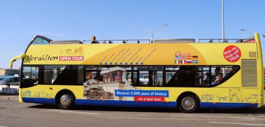 Heraklion: Hop-on Hop-off Open Top Bus Sightseeing Tour - Starting at the port and finding the bus