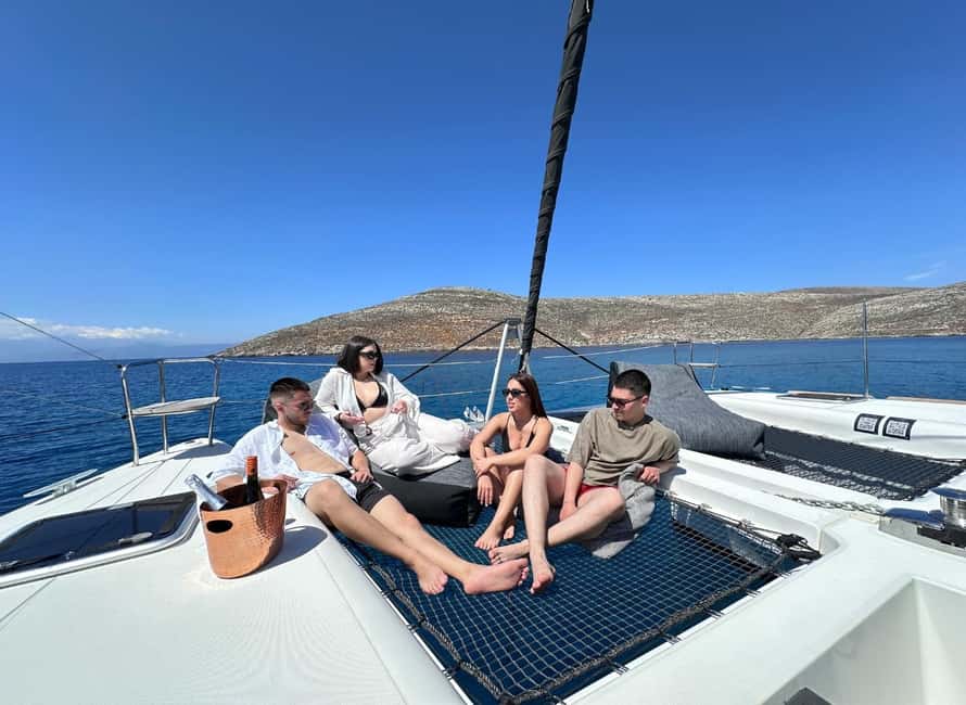 Heraklion Luxury Catamaran Dia Isla -Gourmet Lunch Top Rated - The onboard lunch is a major reason to book