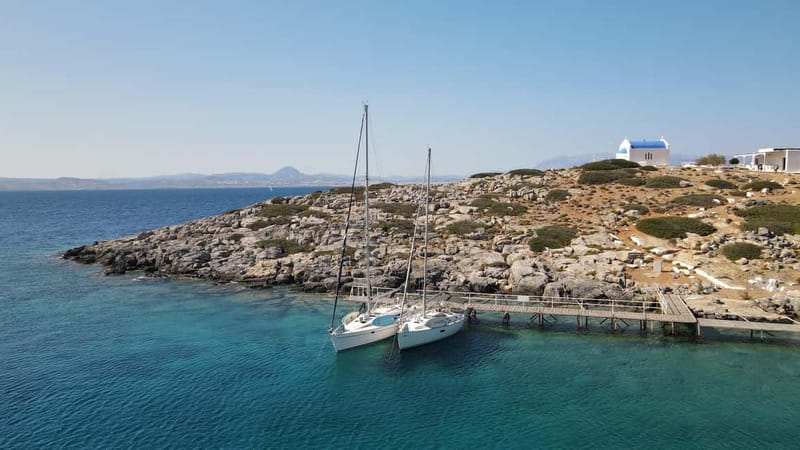 Heraklion: Sailing Trip to Dia Island with Lunch & Swimming - Lunch with shrimp pasta, salad, and unlimited drinks