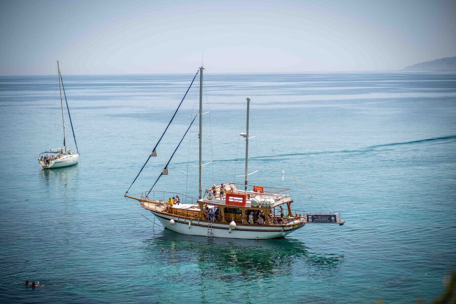 Hersonisos: Boat Cruise with Swim Stops and Lunch - What the boat day feels like