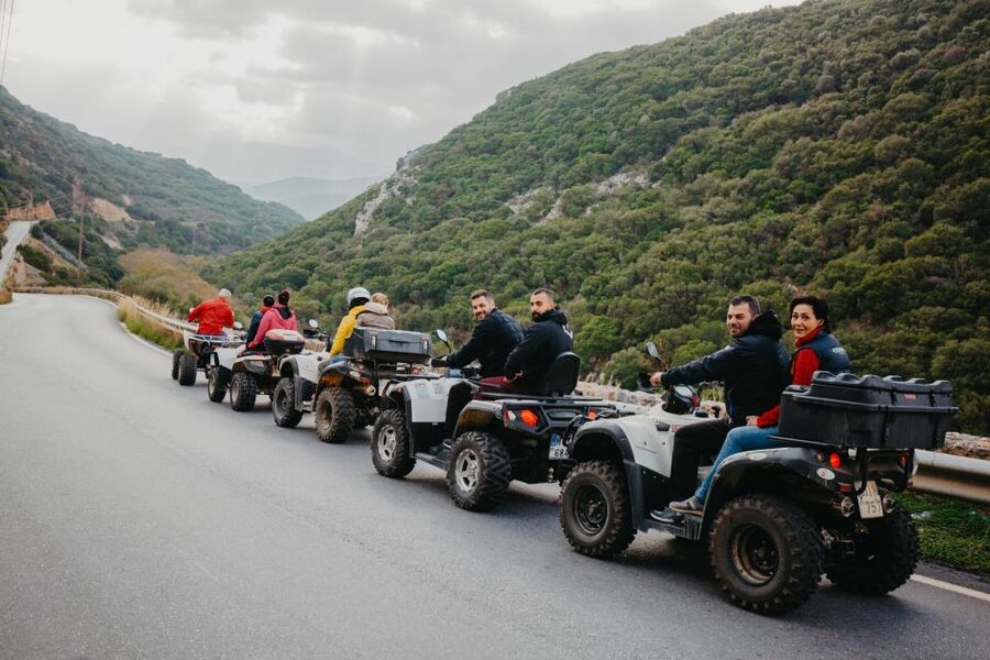 Hersonissos: ATV Quad Bike Safari in the Mountains of Crete - Raki and snacks near the villages