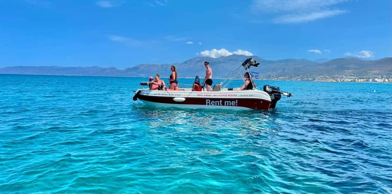 Hersonissos: Rent a Boat - No License Needed - Weather can change the plan