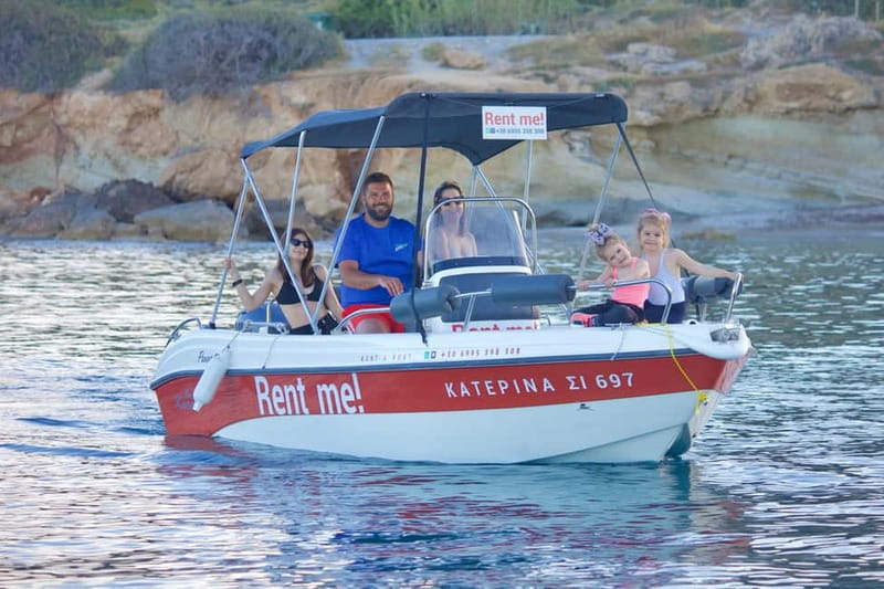 Hersonissos: Rent a Boat - No License Needed - Saint George Bay and the Pirates Cave