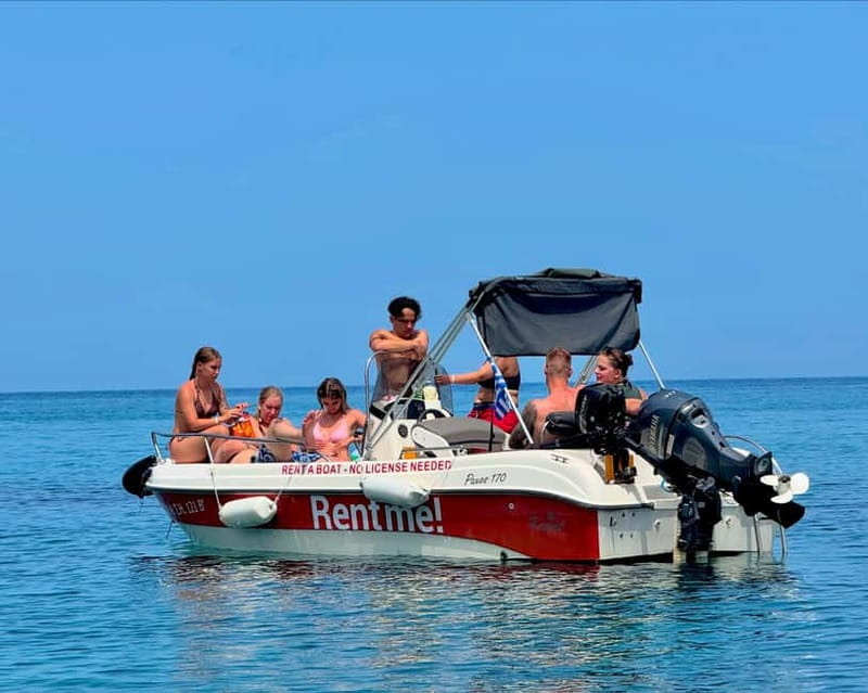 Hersonissos: Rent a Boat - No License Needed - Pickup from Hersonissos and nearby resorts