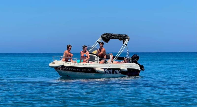 Hersonissos: Rent a Boat - No License Needed - The safety briefing is short but important