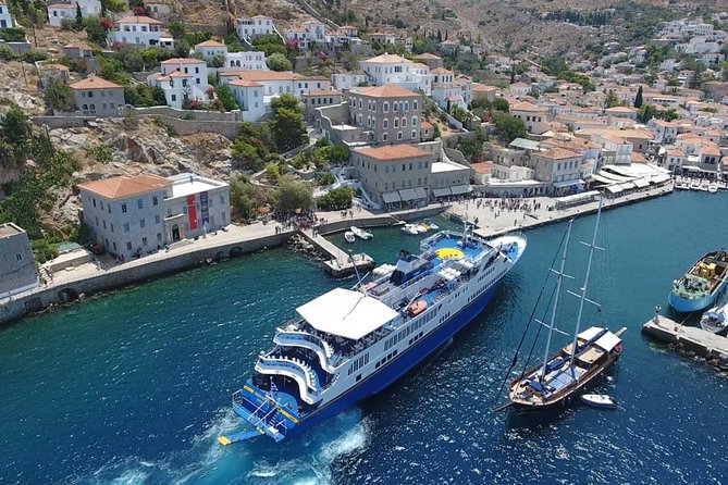 Hydra-Poros-Aegina Islands One Day Cruise With Live Music Dancing & Buffet Lunch - Hydra: Stone Houses and a 90-Minute First Stop