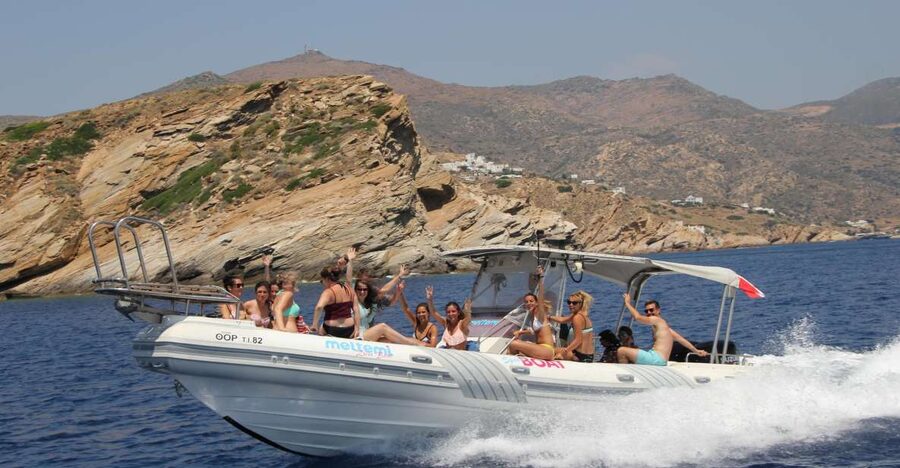 Ios Island: Speedboat Cruise from Mylopotas Beach - Ending at Koumpara in the late afternoon