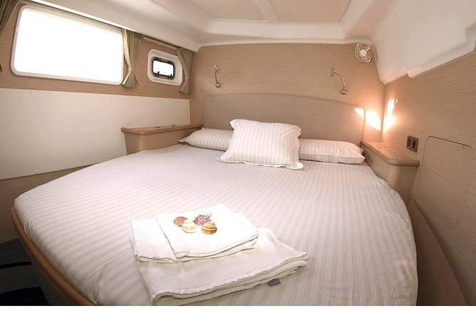 Island Hopping: Santorini Catamaran Charter Cruise with a skipper - Swimming, snorkeling, and the sea-level view