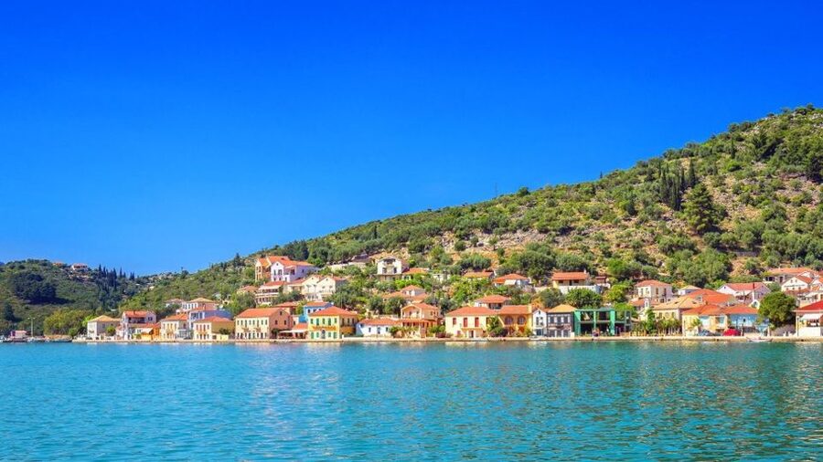 Ithaca Island Tour with Bus & Cruise with Swim Stops - Kioni, one of Ithaca’s prettiest ports