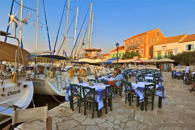 Kefalonia Island Bus Tour- Wine Tasting, Melissani & Fiscardo - Two hours in waterfront Fiskardo