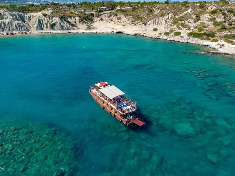 Kolympia : Transfer & Cruise to Lindos with 3 Swimming Stops - Stegna Beach offers another short swim