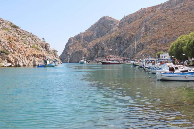 Kos : 3-Island Wooden Ship Cruise w/ Lunch on Captain Hook - Kalymnos, lunch, and the small port at Vathy
