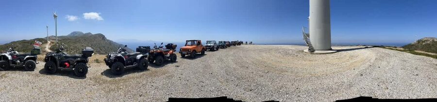 Kos: Guided Jeep or Quad Off-Road Tour with Drinks and Lunch - Gyros, drinks, and the return to Moto Harley