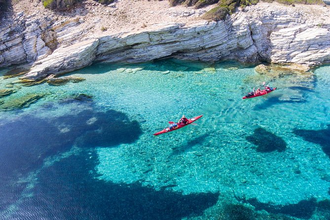 Lefkada Kayak : Explore Blue Cave with a Taste of Greece - Paddling out from Mikros Gialos
