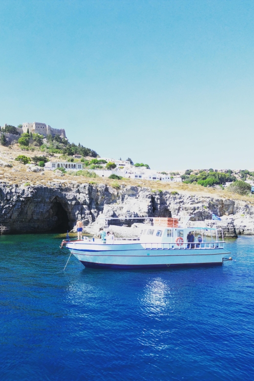 Lindos,Pefkos: All inclusive Swim & Snorkel Boat Cruise - A three-hour swim cruise from Vlycha Beach