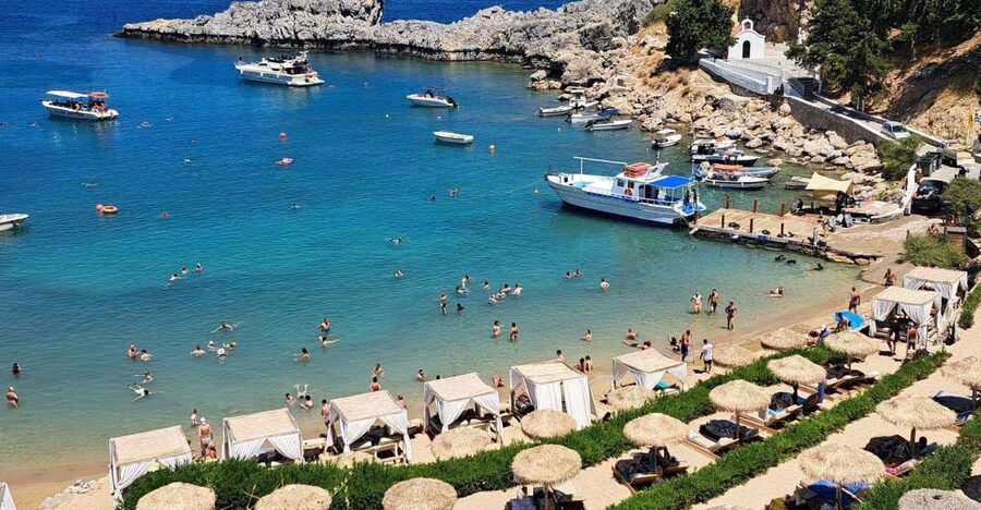 Lindos,Pefkos: All inclusive Swim & Snorkel Boat Cruise - The Lindos cave is the trip’s special moment