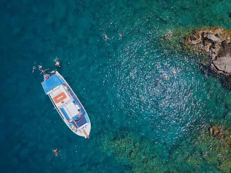 Lindos, Pefkos: Summer Breeze All Inclusive Sunset Cruise - The Acropolis at sunset