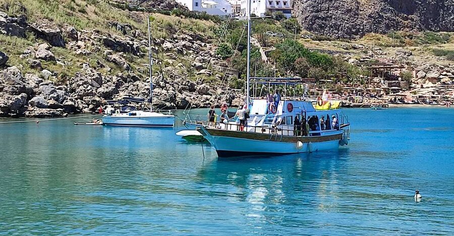 Lindos: Rhodes South-East Coast Cruise with Swim Stops - Lunch Served Without the Usual Buffet Scramble