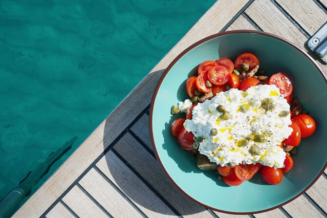 Luxury Catamaran Sunset Semi-Private & Greek Gastronomy in Athens - Greek food served on board