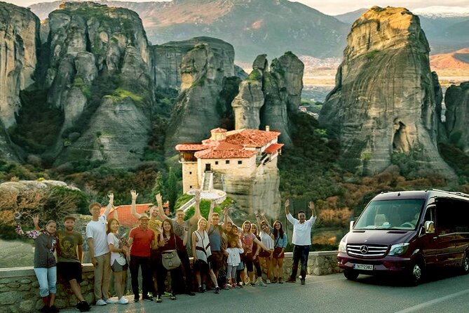 Meteora Monasteries & Caves DayTrip from Athens with Greek Lunch - Kamena Vourla gives the bus ride a welcome pause
